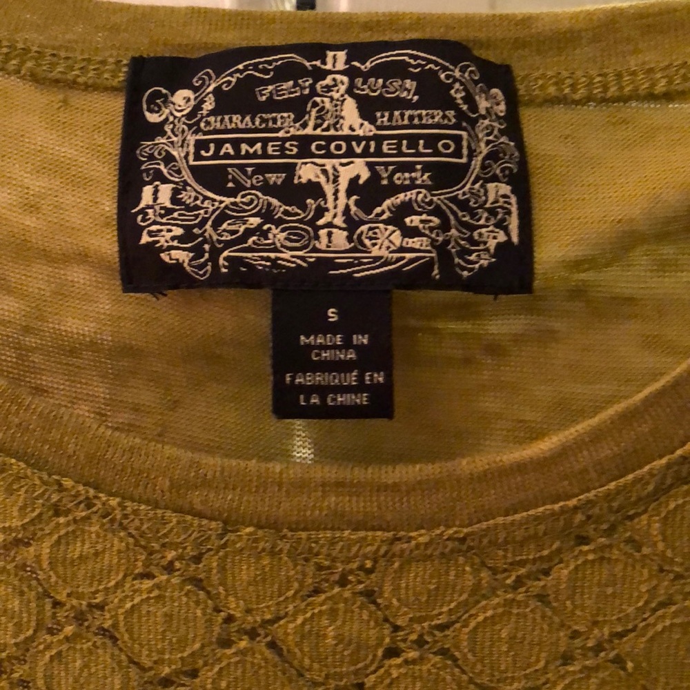 Pea green size small tank top by James coviello NY